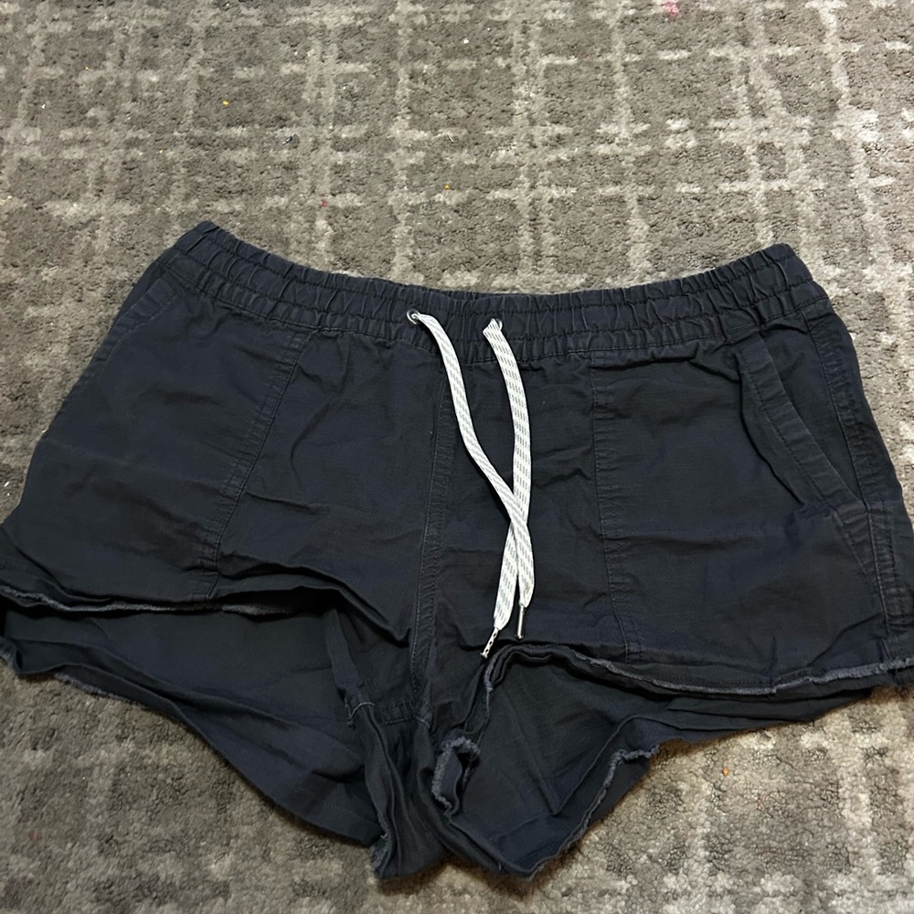 Casual Blue Drawstring Shorts